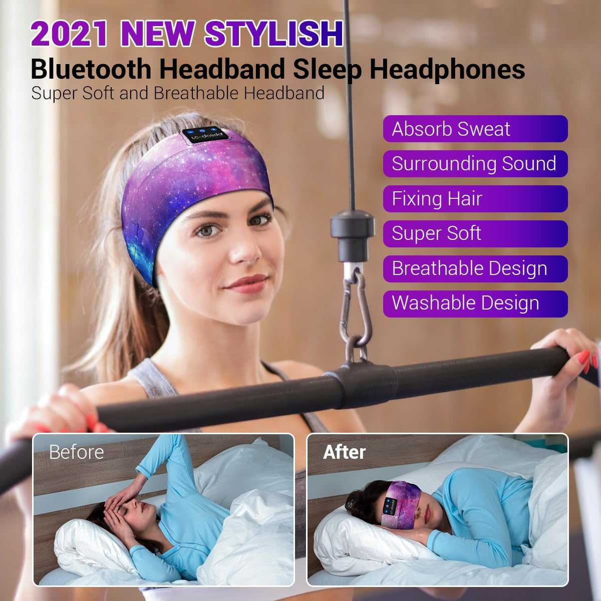 Experience Ultimate Comfort with Bluetooth Sleep Headphones Headband - Perfect for Side Sleepers and Relaxation