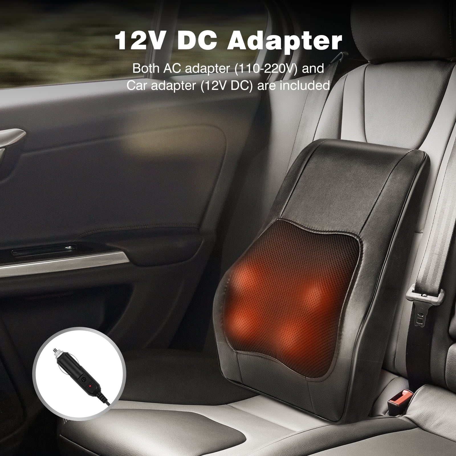 Heated Back & Neck Massager | 3D Kneading Pillow for Muscle Pain Relief