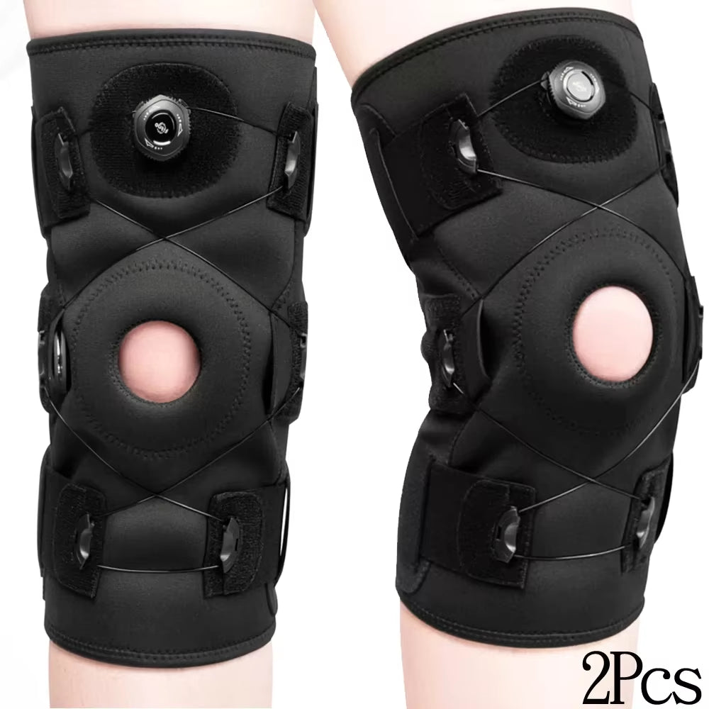 Ultimate Knee Brace for Men and Women - Adjustable Hinged Support with Side Stabilizers for Arthritis Relief and Injury Recovery
