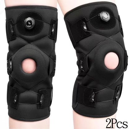 Ultimate Knee Brace for Men and Women - Adjustable Hinged Support with Side Stabilizers for Arthritis Relief and Injury Recovery