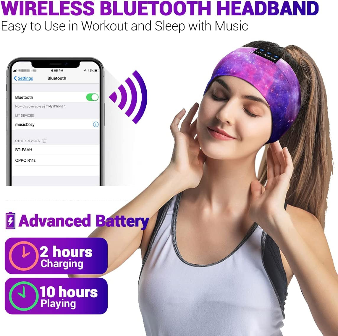 Experience Ultimate Comfort with Bluetooth Sleep Headphones Headband - Perfect for Side Sleepers and Relaxation