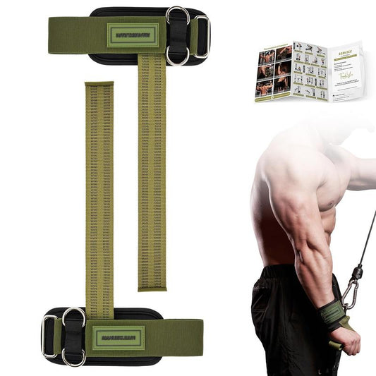 MANUEKLEAR Non-Slip Weightlifting Wrist Straps with D-Rings