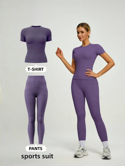 Women’s High-Waist Yoga Set | Stylish Fitness Top & Leggings