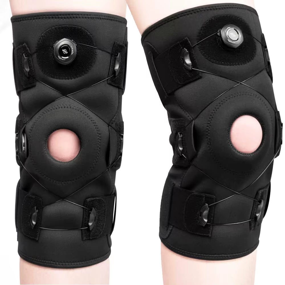 Ultimate Knee Brace for Men and Women - Adjustable Hinged Support with Side Stabilizers for Arthritis Relief and Injury Recovery