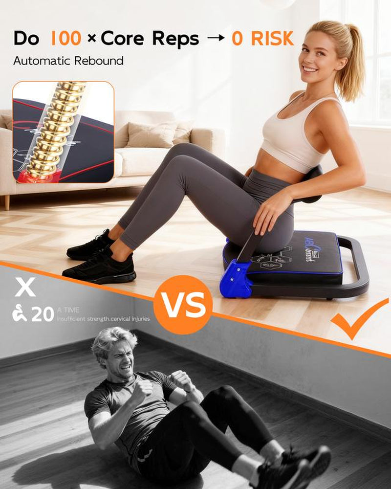 HOPHORSE Sit-Up & Ab Crunch Machine | Portable Core Trainer for Home Workouts