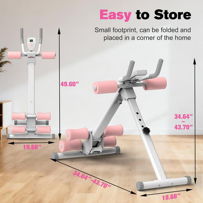 Transform Your Core with the RELIFE SPORTS Adjustable Foldable Ab Trainer Featuring LCD Monitor