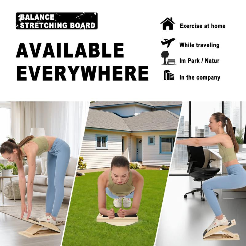 Adjustable Slant Board for Strength, Balance & Calf Stretching | Home Fitness Tool