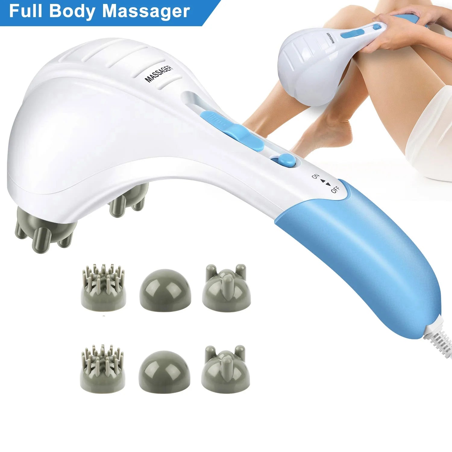Handheld Electric Percussion Massager for Full Body Pain Relief | Relax & Recover Fast