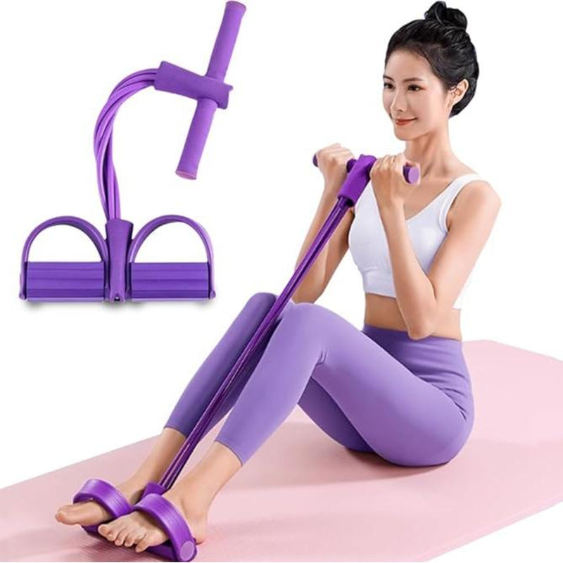 Multifunction Rope, 6-Tube Elastic Yoga Pedal Puller Resistance Band, Natural Latex Rope Fitness Equipment, for Abdomen/Waist/Arm/Leg Stretching Slimming Training