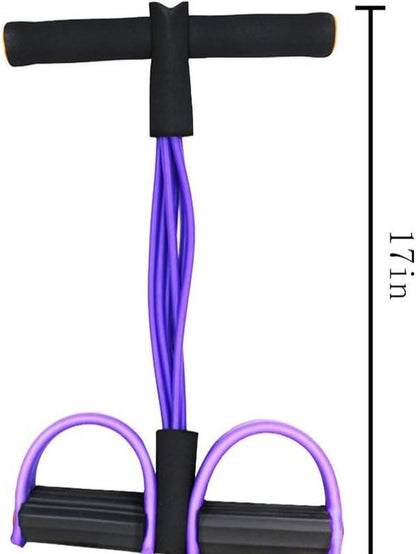 Multifunction Rope, 6-Tube Elastic Yoga Pedal Puller Resistance Band, Natural Latex Rope Fitness Equipment, for Abdomen/Waist/Arm/Leg Stretching Slimming Training