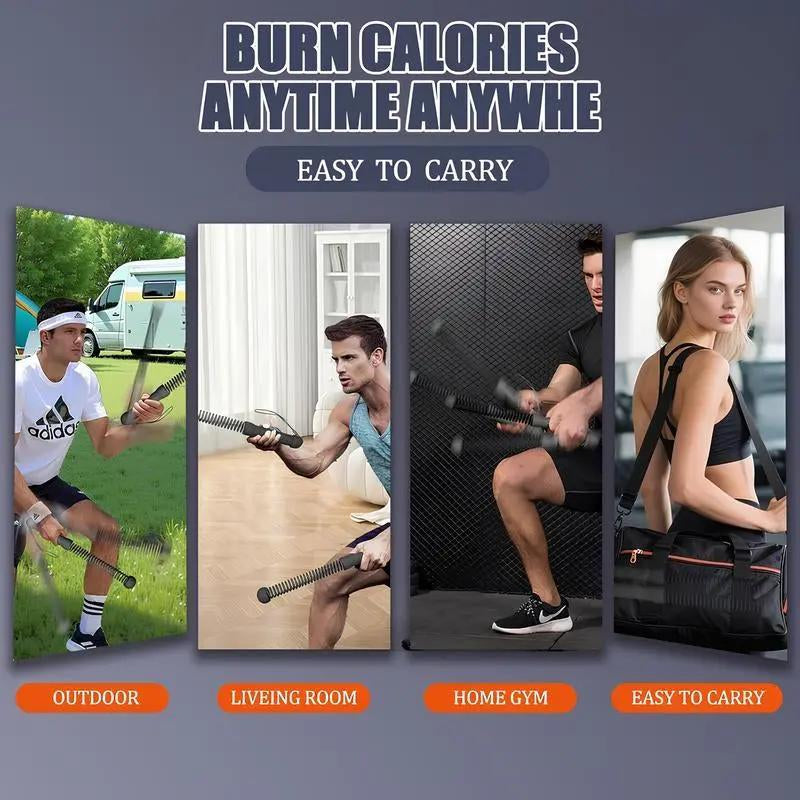 Upgrade Your Workout: 2PCS Weighted Cordless Battle Ropes - 