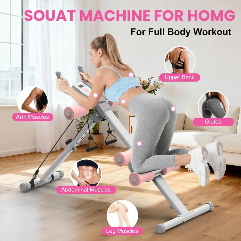 Transform Your Core with the RELIFE SPORTS Adjustable Foldable Ab Trainer Featuring LCD Monitor