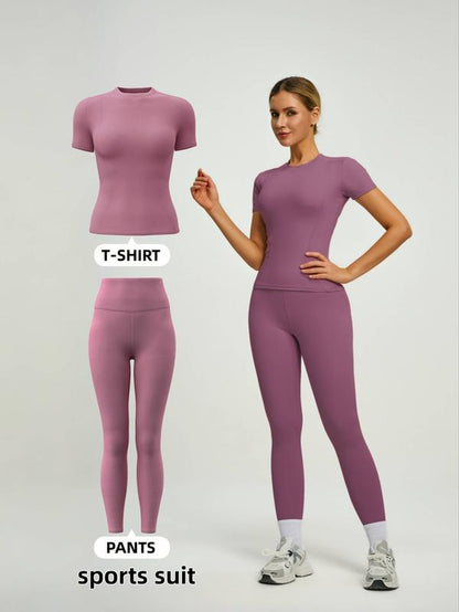 Women’s High-Waist Yoga Set | Stylish Fitness Top & Leggings