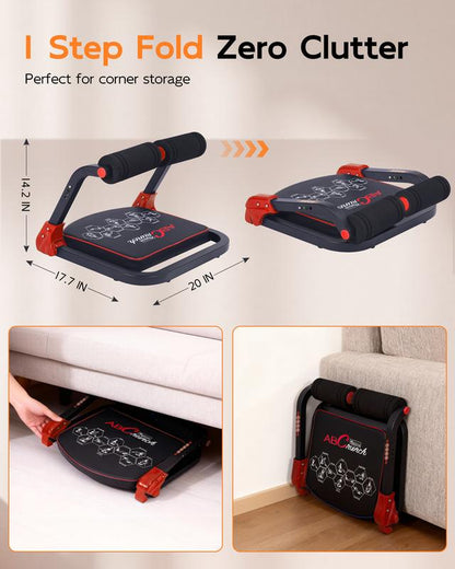 HOPHORSE Sit-Up & Ab Crunch Machine | Portable Core Trainer for Home Workouts