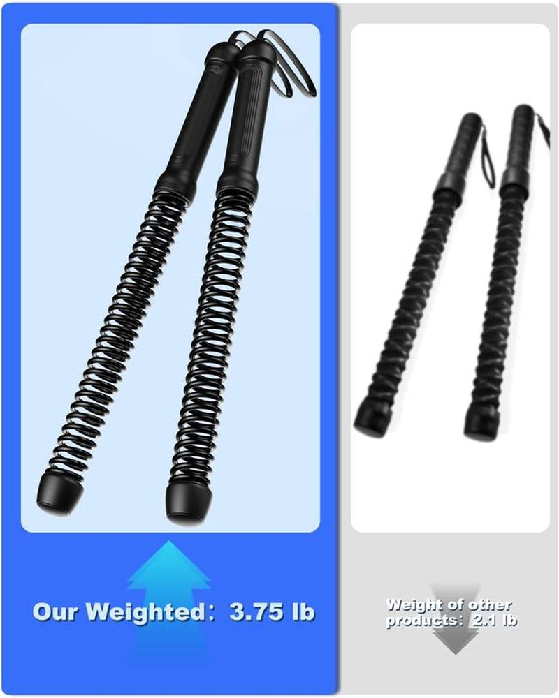 Upgrade Your Workout: 2PCS Weighted Cordless Battle Ropes - 