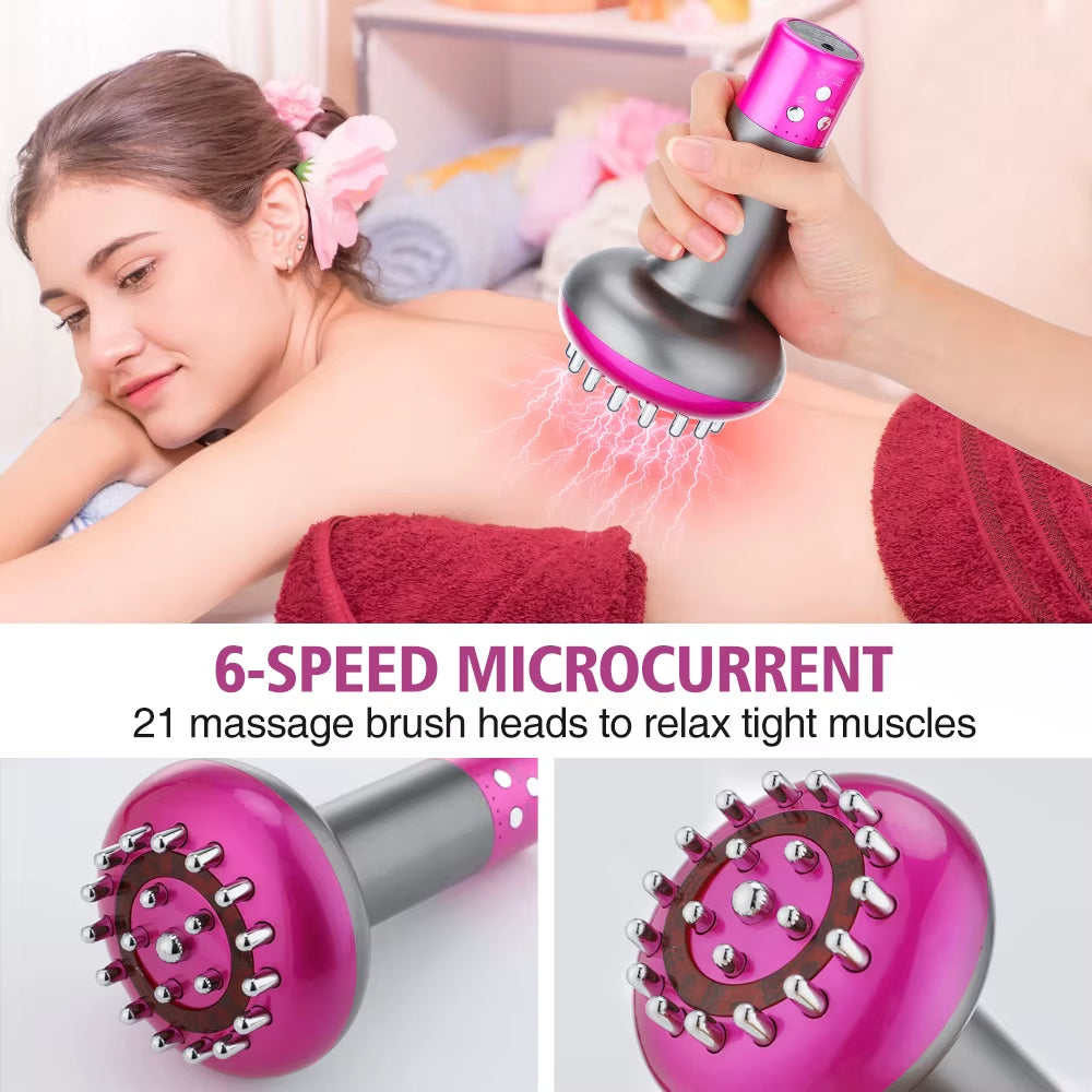 Revolutionary Electric Lymphatic Drainage Massage Machine - Microcurrent Body Brush for Anti-Cellulite and Physiotherapy