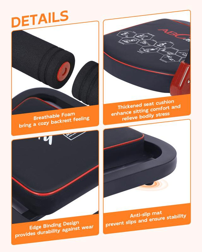 HOPHORSE Sit-Up & Ab Crunch Machine | Portable Core Trainer for Home Workouts