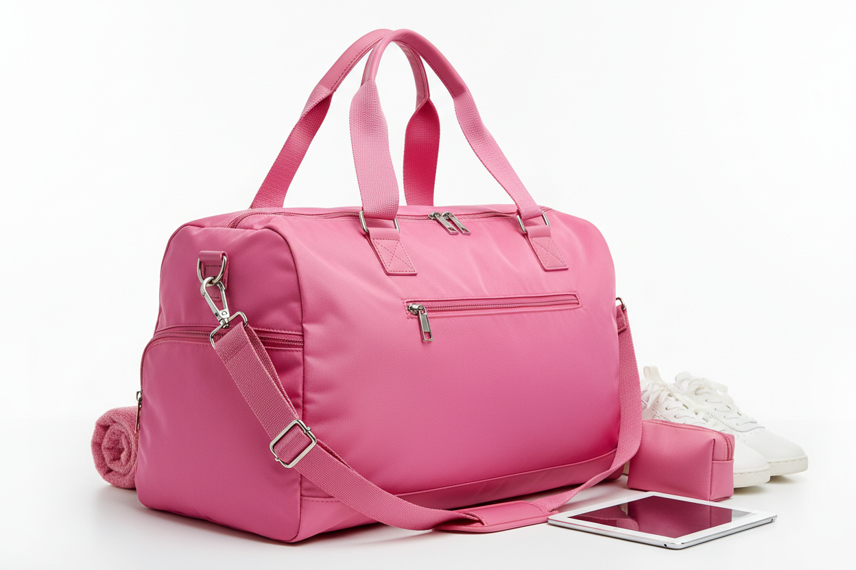'G pink' Stylish Travel Duffel Bag for Gym, Weekend Trips & Carry-On