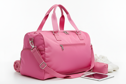 'G pink' Stylish Travel Duffel Bag for Gym, Weekend Trips & Carry-On