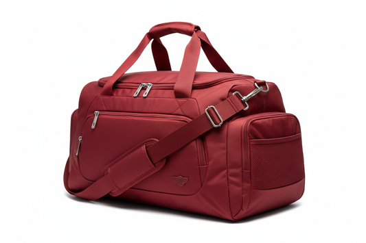 'red' Stylish Travel Duffel Bag for Gym, Weekend Trips & Carry-On