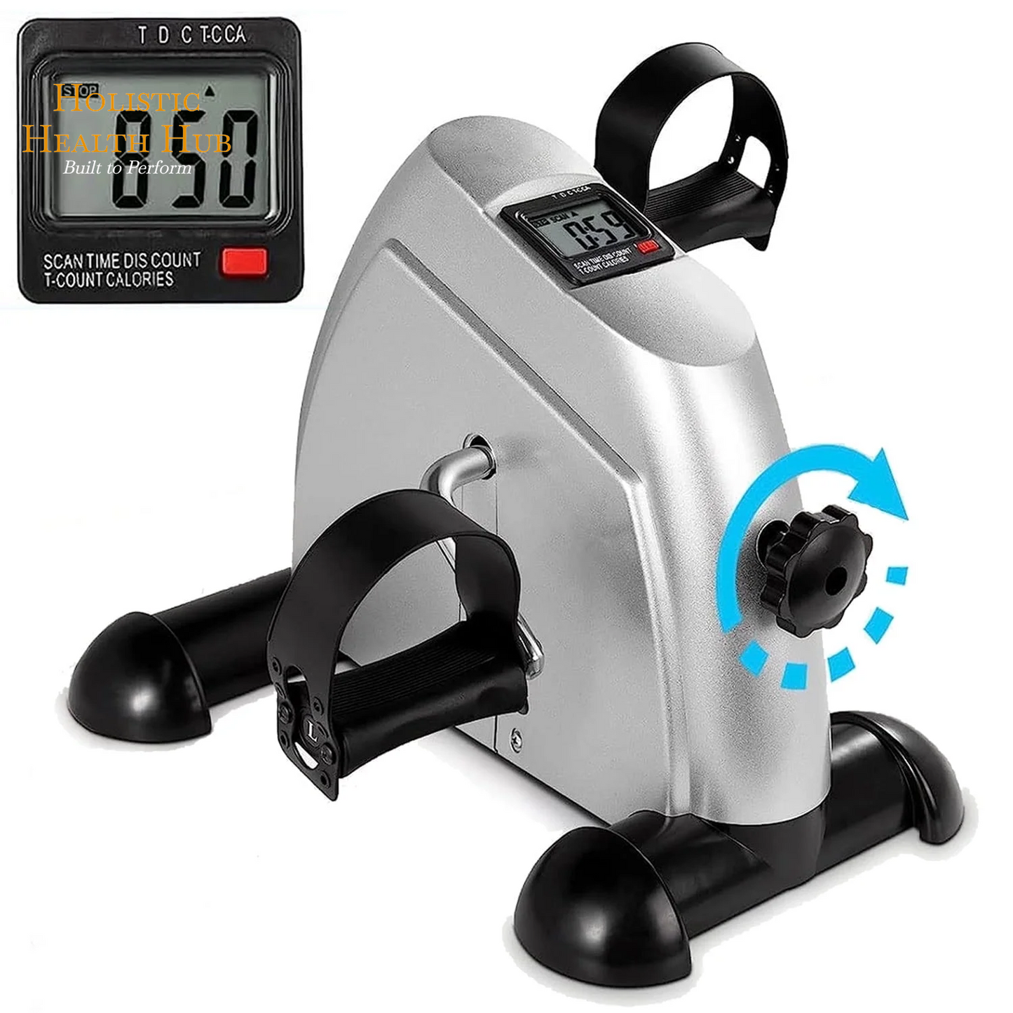Transform Your Fitness Routine with the Baokaler Under Desk Exercise Bike - Portable Mini Leg and Arm Pedal Exerciser with Digital Display for Home and Office