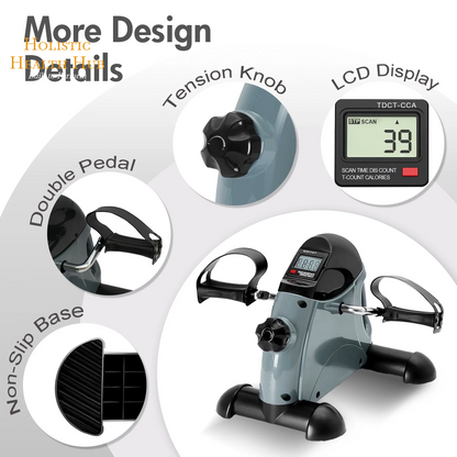 Transform Your Fitness Routine with the Baokaler Under Desk Exercise Bike - Portable Mini Leg and Arm Pedal Exerciser with Digital Display for Home and Office