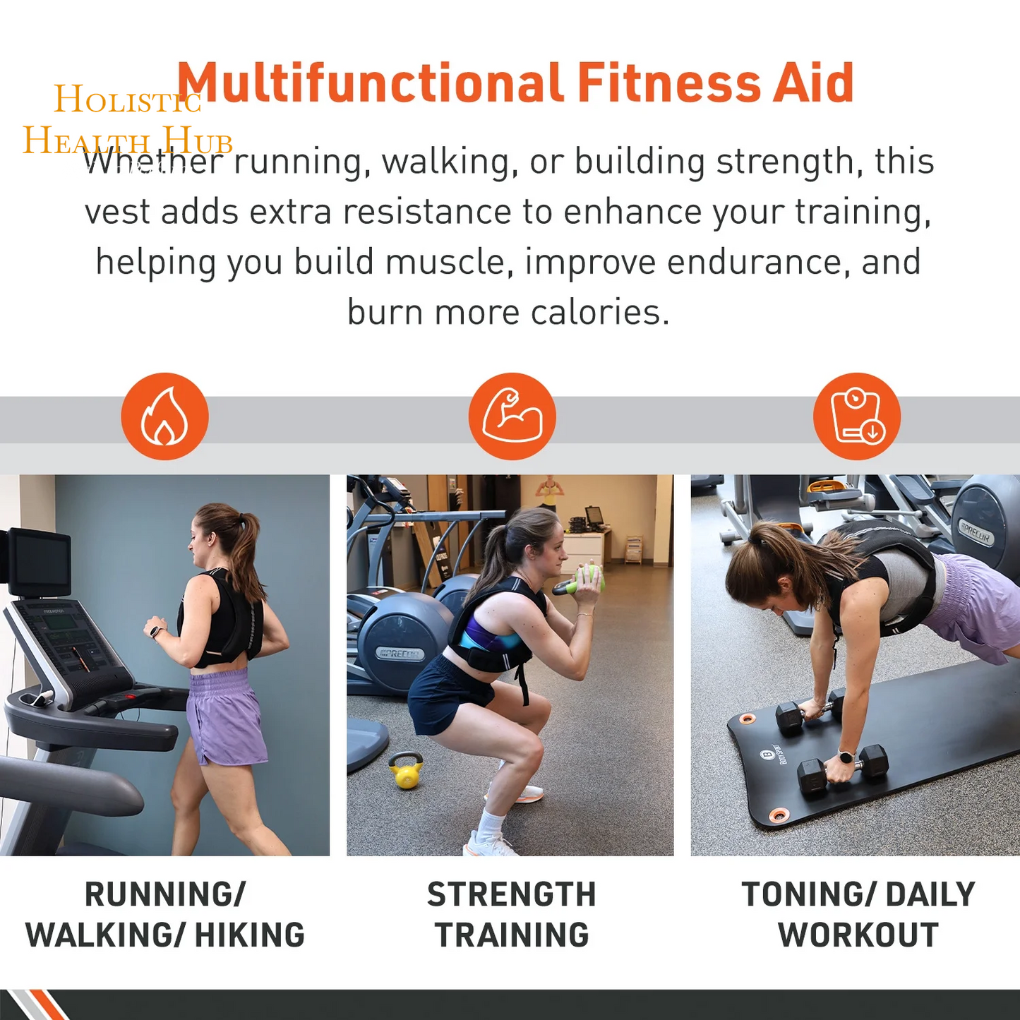 Boost Strength & Endurance with the 10 lb Adjustable Weighted Vest