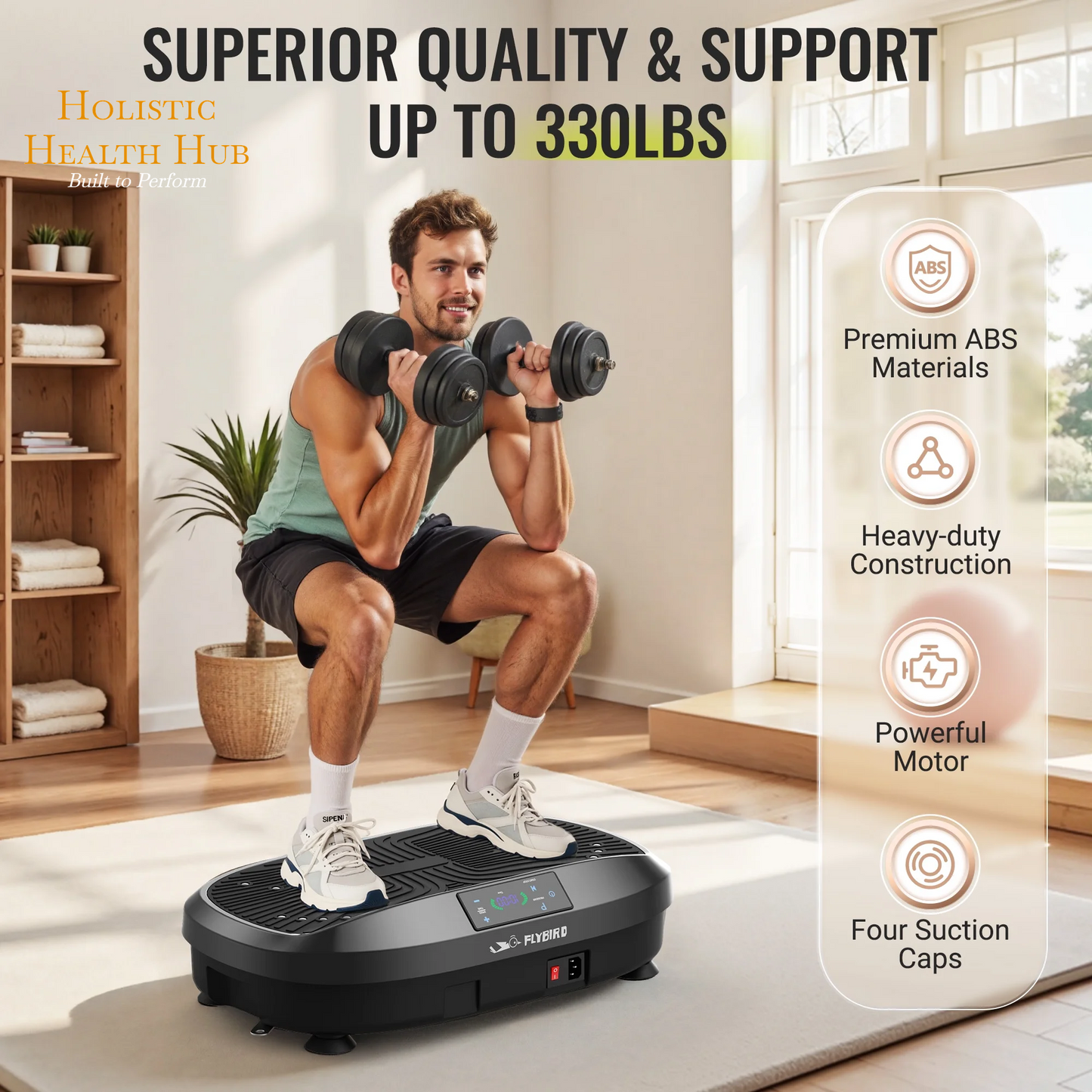 Transform Your Fitness Journey with the FLYBIRD Vibration Plate: The Ultimate Whole Body Workout Platform with Resistance Bands for Enhanced Health and Wellness