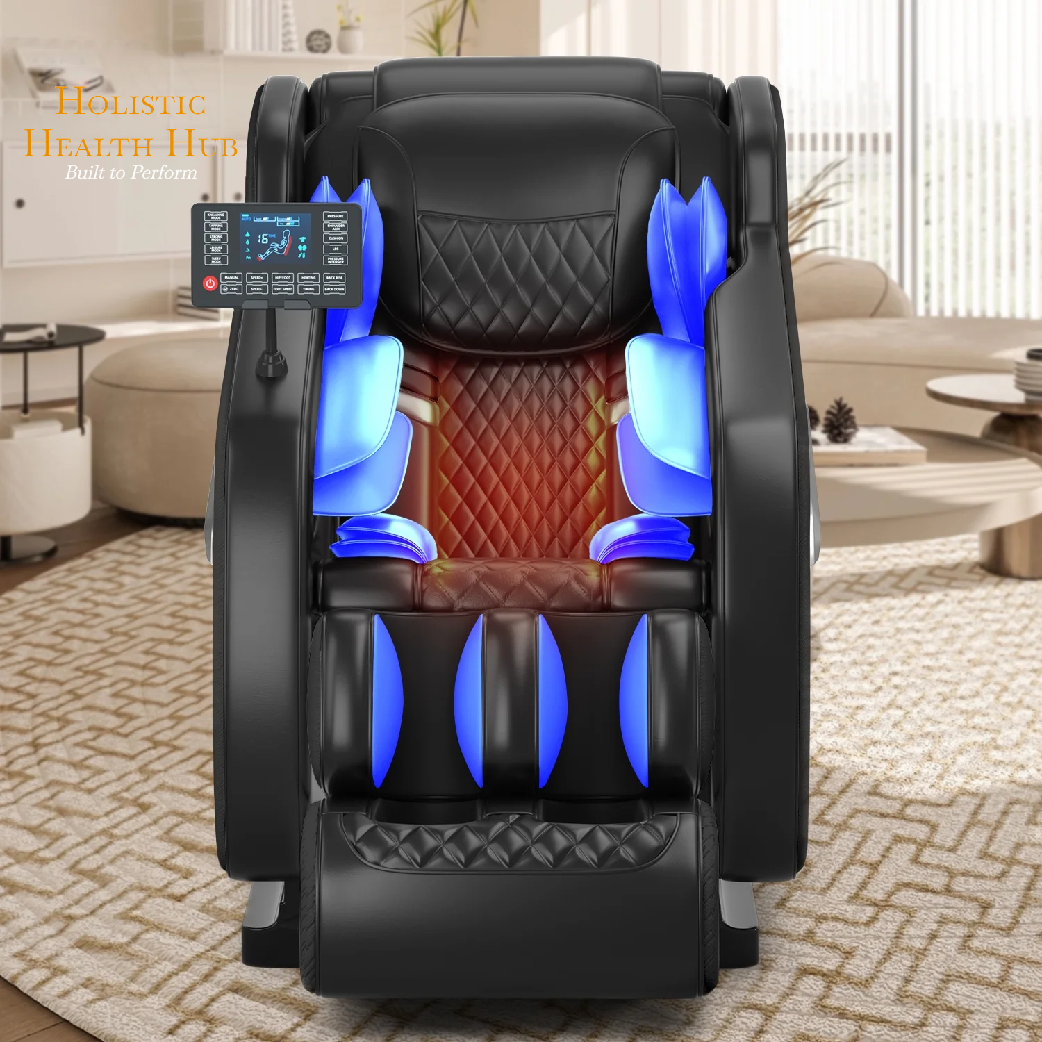 Zero Gravity Shiatsu Massage Chair with Heat & Foot Rollers