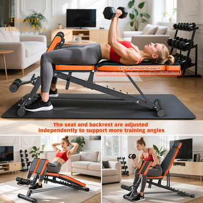 Transform Your Home Gym with the GIKPAL 8-Position Multi-Functional Weight Bench - Supports Up to 1000lbs for Ultimate Full Body Workouts!