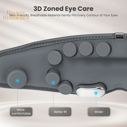 Revitalize Your Eyes with the Maxkare Rechargeable Eye Massager - Experience Heat, Vibration & Air Pressure Relief for Eye Strain, Dry Eyes & Headaches in a Portable Shiatsu Design