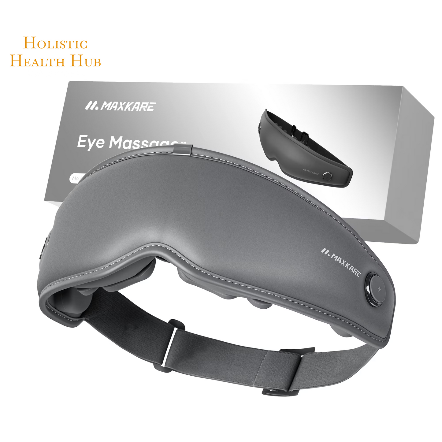 Revitalize Your Eyes with the Maxkare Rechargeable Eye Massager - Experience Heat, Vibration & Air Pressure Relief for Eye Strain, Dry Eyes & Headaches in a Portable Shiatsu Design
