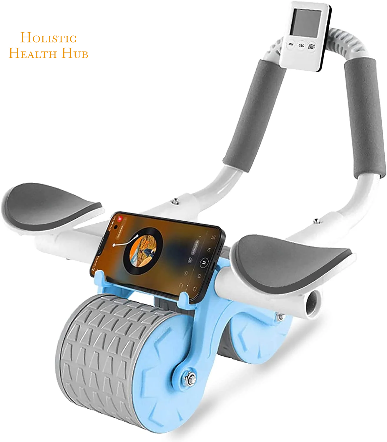 Automatic Rebound Ab Roller 2025 with Timer & Elbow Support