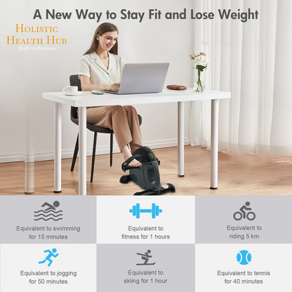 Transform Your Fitness Routine with the Baokaler Under Desk Exercise Bike - Portable Mini Leg and Arm Pedal Exerciser with Digital Display for Home and Office